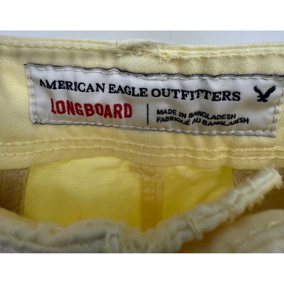American Eagle Outfitters Mens Yellow Longboard Shorts Size 38 - Picture 2 of 13